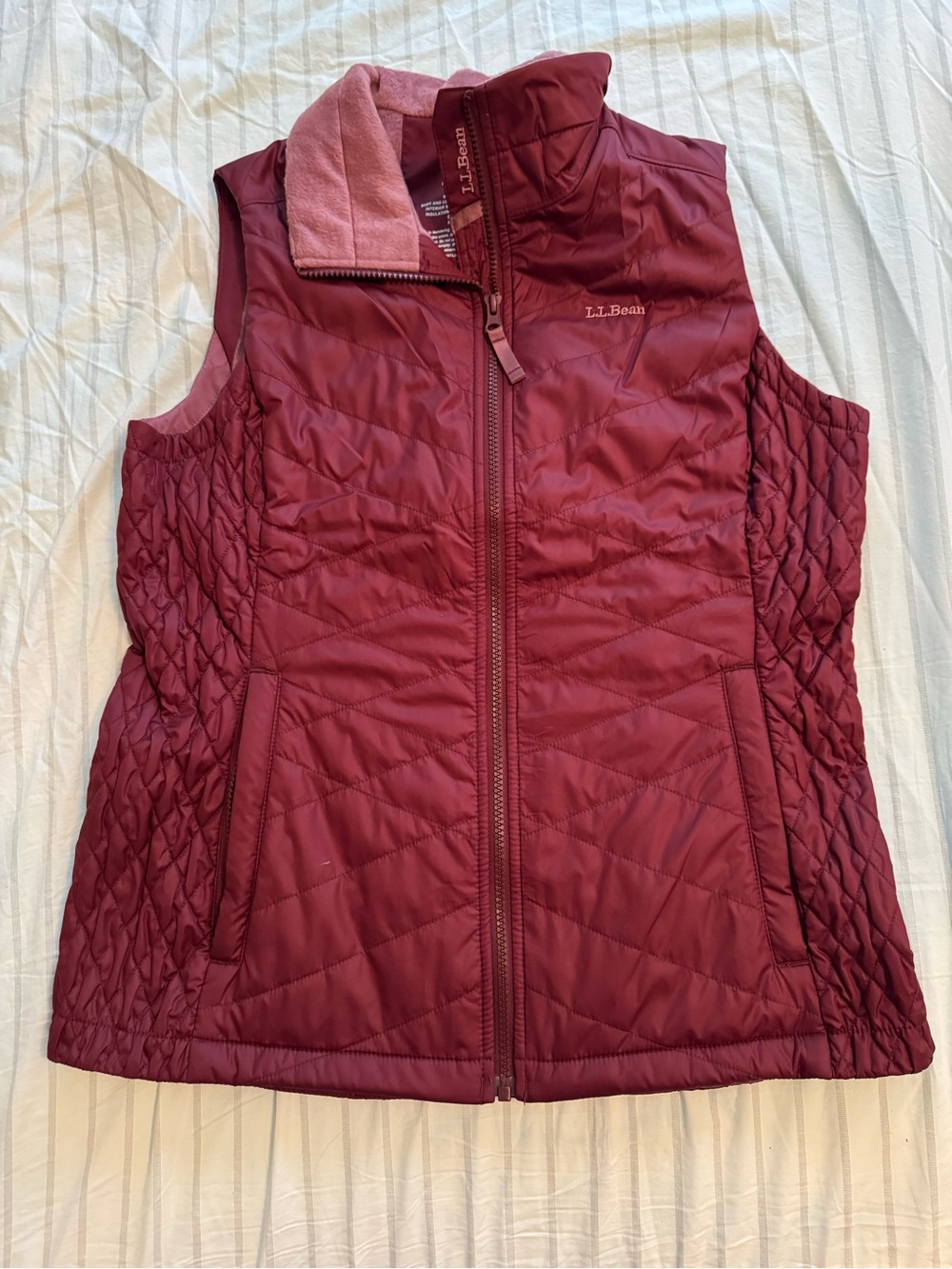 L.L. Bean Women's Quilted Vest - Berry Red